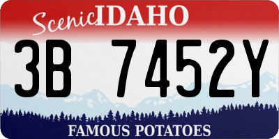 ID license plate 3B7452Y