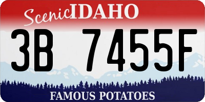 ID license plate 3B7455F
