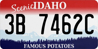 ID license plate 3B7462C