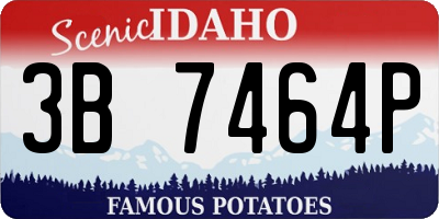 ID license plate 3B7464P