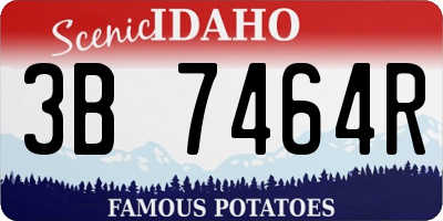 ID license plate 3B7464R
