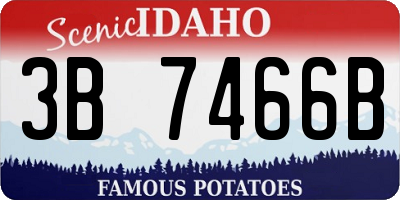 ID license plate 3B7466B