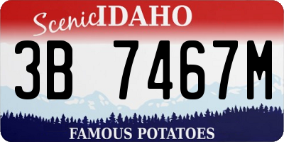 ID license plate 3B7467M