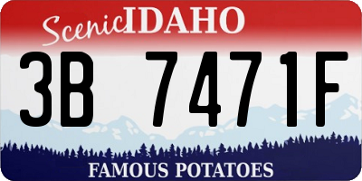 ID license plate 3B7471F
