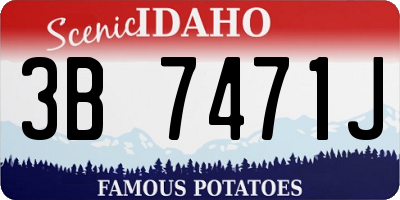 ID license plate 3B7471J