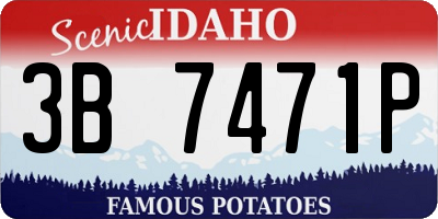 ID license plate 3B7471P