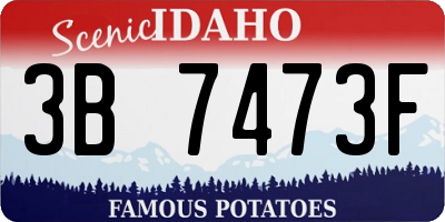 ID license plate 3B7473F