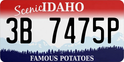 ID license plate 3B7475P