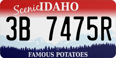 ID license plate 3B7475R