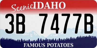 ID license plate 3B7477B