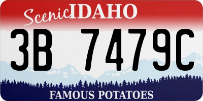 ID license plate 3B7479C