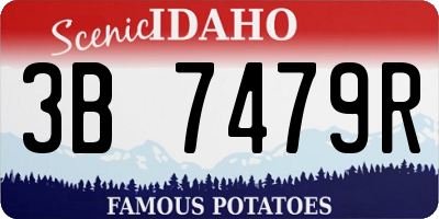 ID license plate 3B7479R
