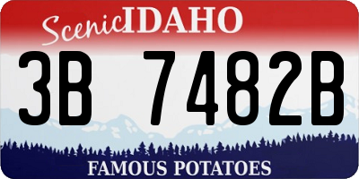 ID license plate 3B7482B