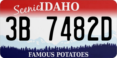 ID license plate 3B7482D