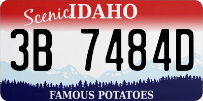 ID license plate 3B7484D