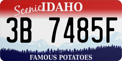 ID license plate 3B7485F