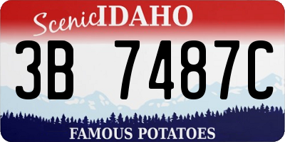 ID license plate 3B7487C
