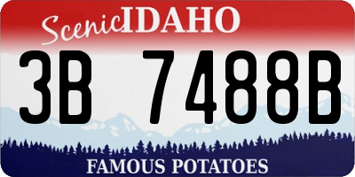 ID license plate 3B7488B