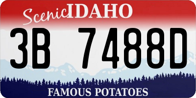 ID license plate 3B7488D