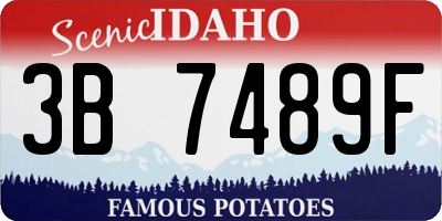 ID license plate 3B7489F