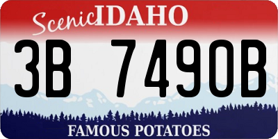 ID license plate 3B7490B