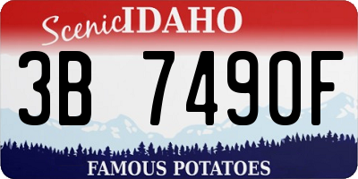 ID license plate 3B7490F