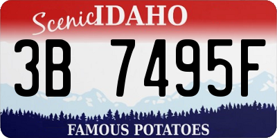 ID license plate 3B7495F