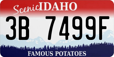 ID license plate 3B7499F