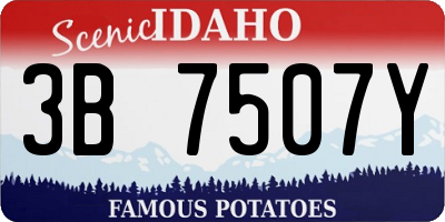 ID license plate 3B7507Y