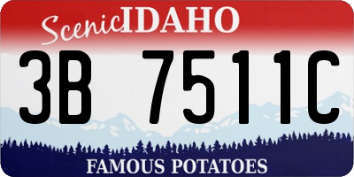ID license plate 3B7511C