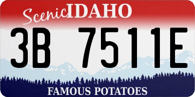ID license plate 3B7511E