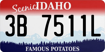 ID license plate 3B7511L