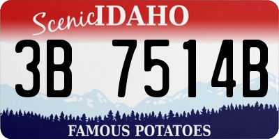 ID license plate 3B7514B