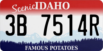 ID license plate 3B7514R
