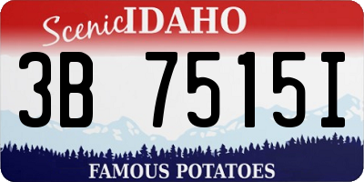 ID license plate 3B7515I