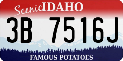 ID license plate 3B7516J