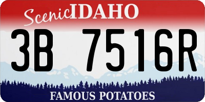ID license plate 3B7516R