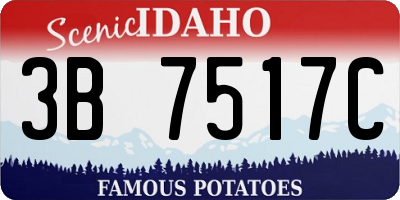 ID license plate 3B7517C
