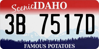 ID license plate 3B7517D