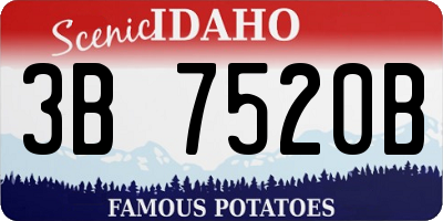 ID license plate 3B7520B