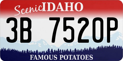 ID license plate 3B7520P