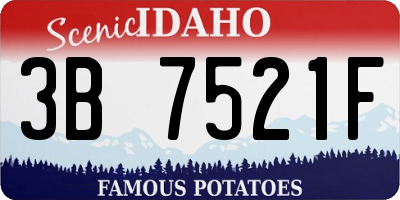 ID license plate 3B7521F
