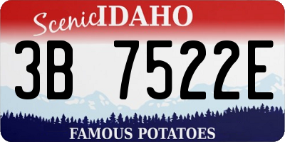 ID license plate 3B7522E