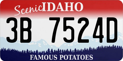 ID license plate 3B7524D