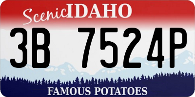 ID license plate 3B7524P