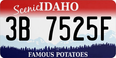ID license plate 3B7525F