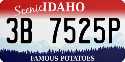 ID license plate 3B7525P