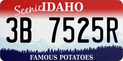 ID license plate 3B7525R
