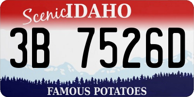 ID license plate 3B7526D