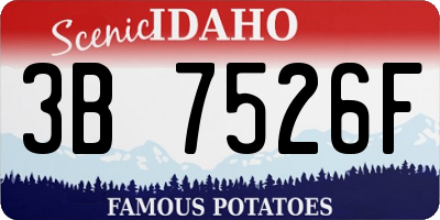 ID license plate 3B7526F